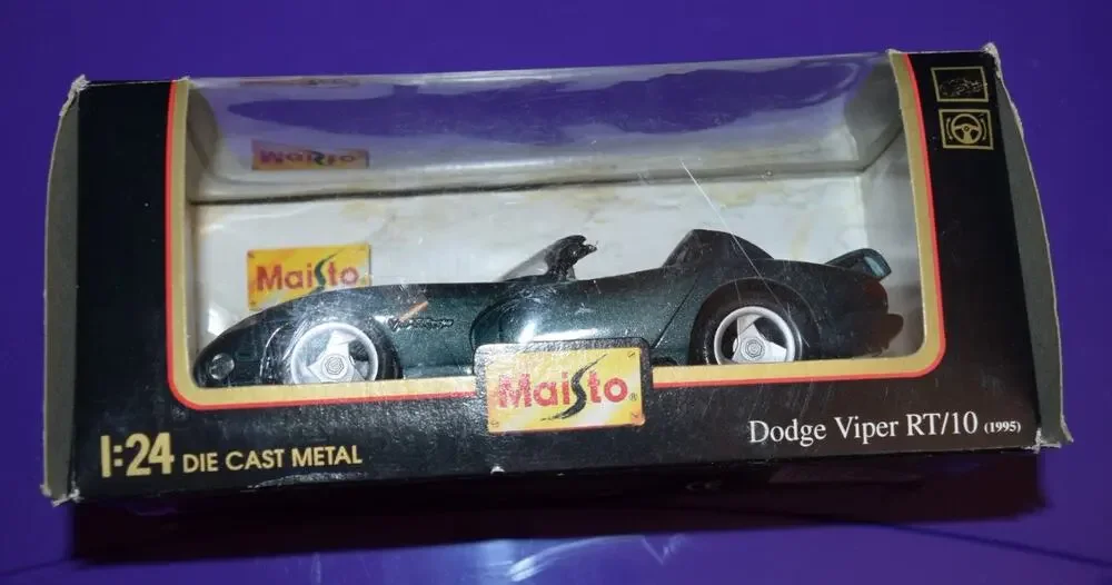 VTG 1995 Maisto DOGE VIPER RT/10 CONV. 1/24 scale Promo Model EMERALD ORIG.BOX
